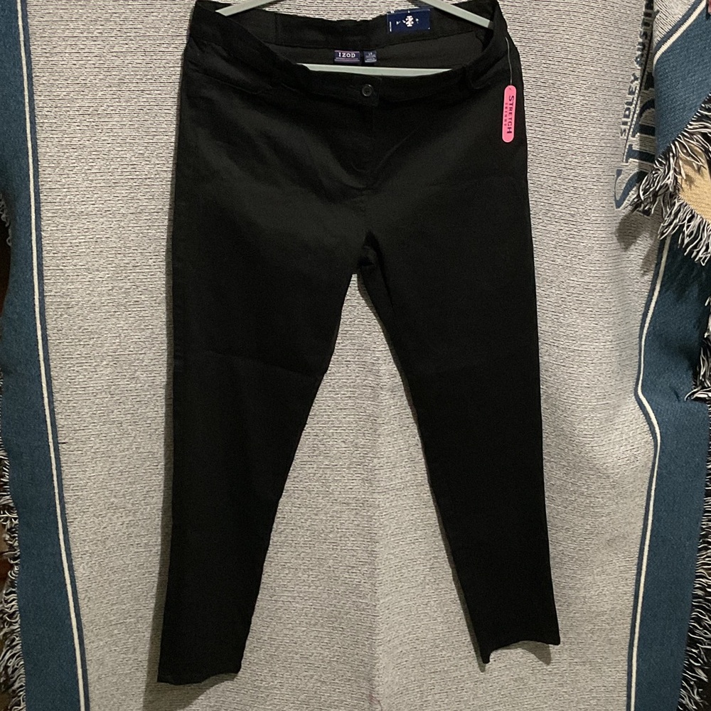 Izod Black Stretch Trousers